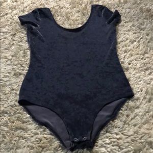 American Eagle velvet bodysuit (navy blue)